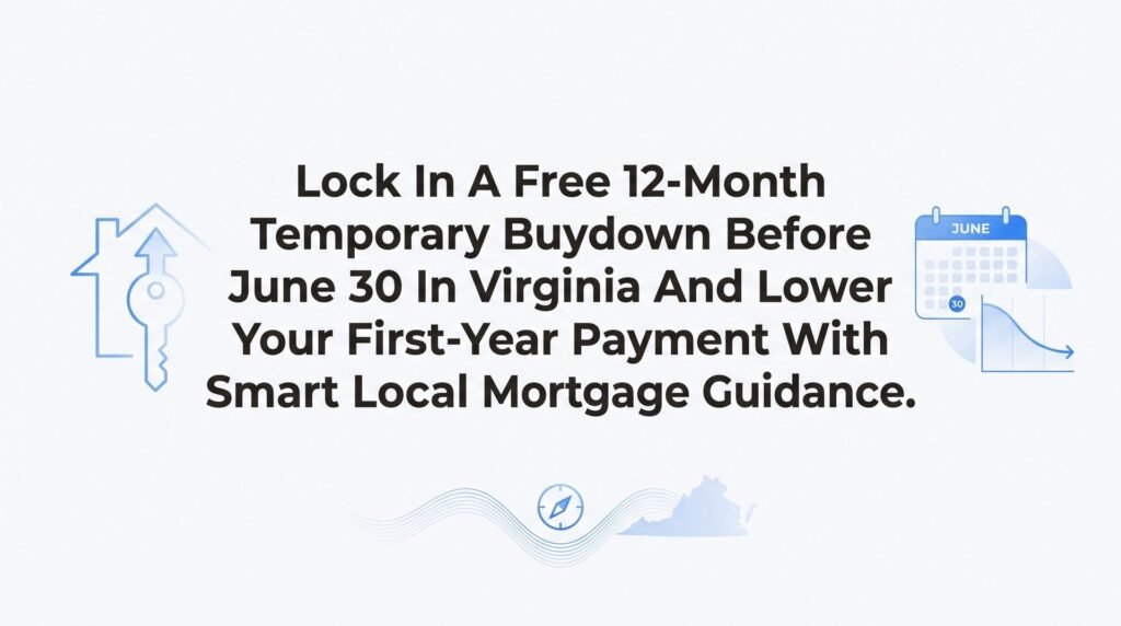Lock in a Free 12-Month Temporary Buydown Before June 30 in Virginia and Lower Your First-Year Payment with Smart Local Mortgage Guidance